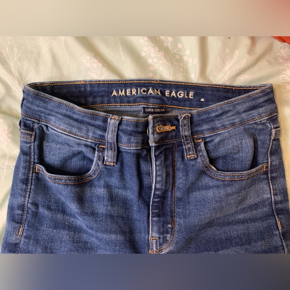 American Eagle girls skinny jeans, Mid-rise, super stretch